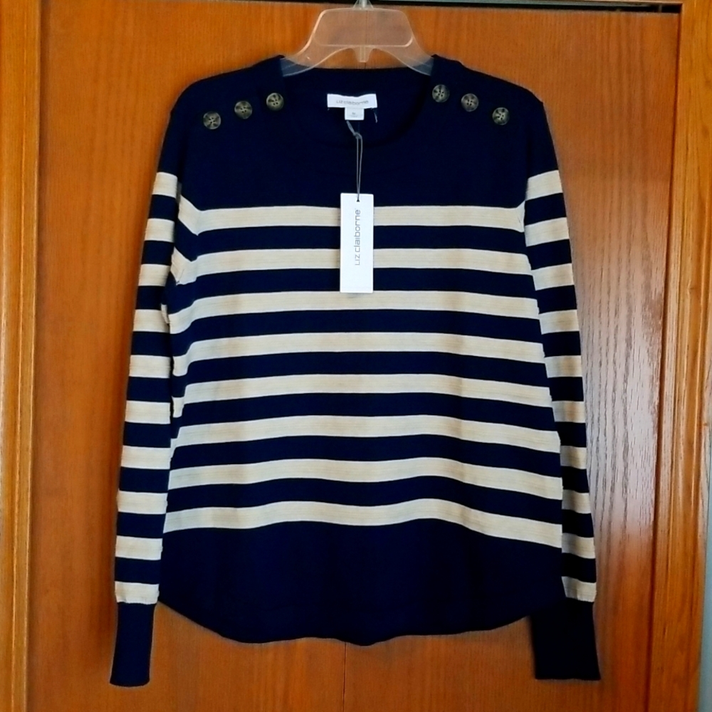 Navy Blue and Khaki Sweater